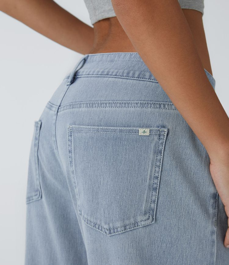 ColaFlex™ Low X - Jean a vita bassa con chiusura a bottone e zip, tasche multiple a gamba larga
