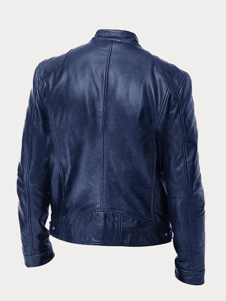 Giacca di pelle casual da uomo